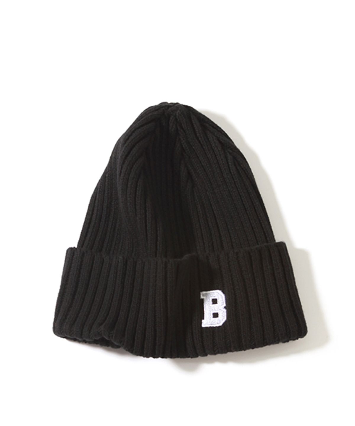 디포쉬(DEEPOCHE) 코튼 비 로고 비니-블랙
