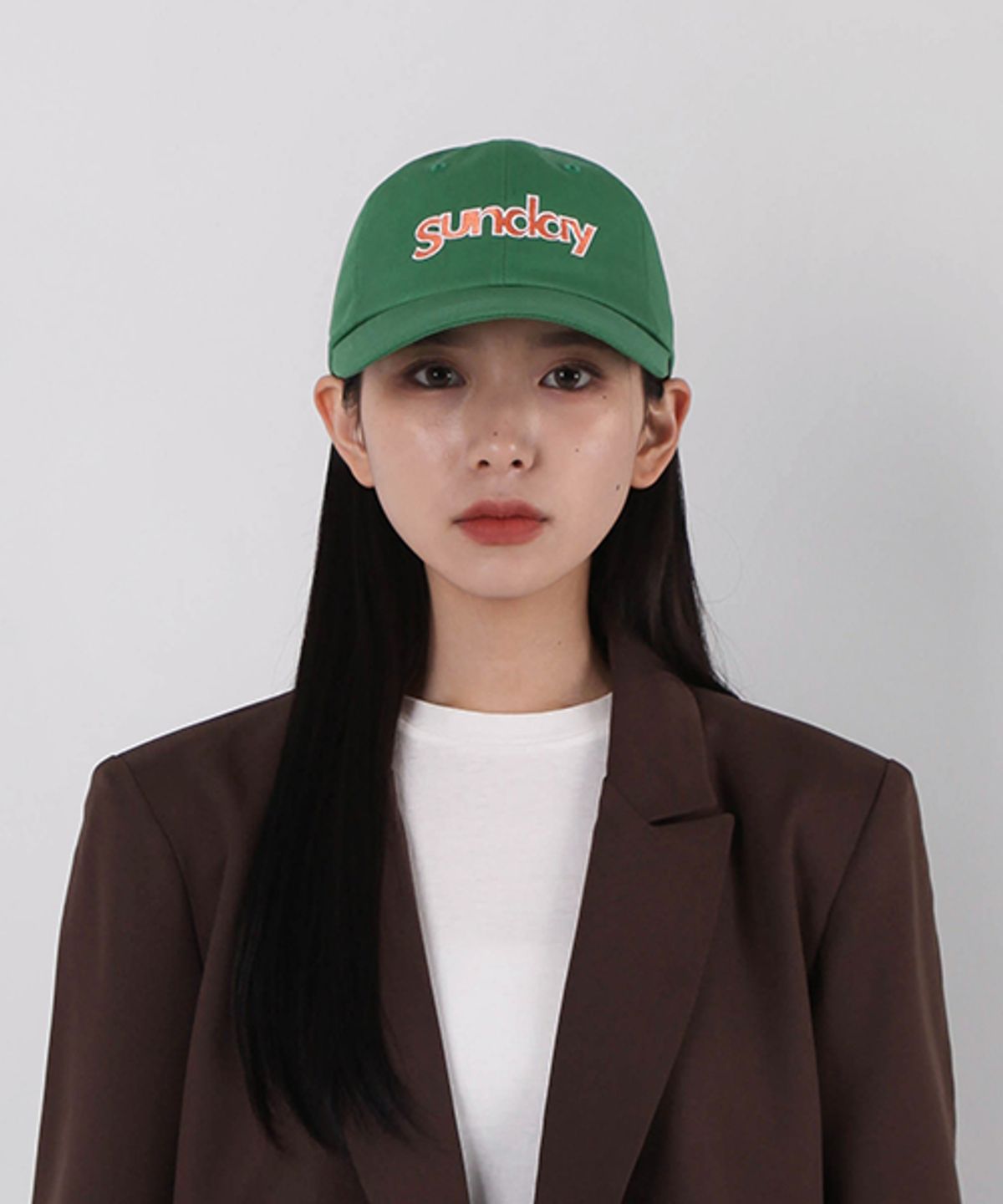 선데이하비클럽(SUNDAY HOBBY CLUB) 선데이 빈티지 로고 커브캡-빈티지 그린