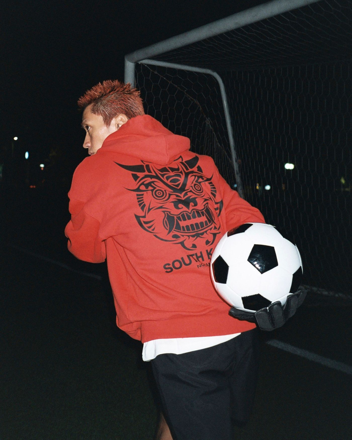 MUSINSA | NOMANUAL TEAM KOREA HOODIE - RED