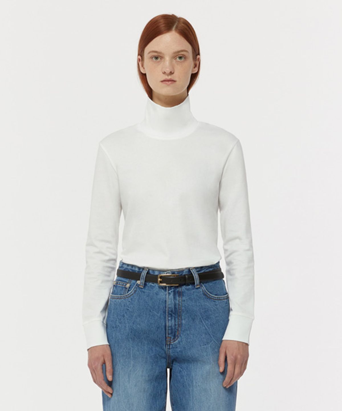 레이디 볼륨(LADY VOLUME) TURTLENECK SWEAT T-SHIRT_IVORY