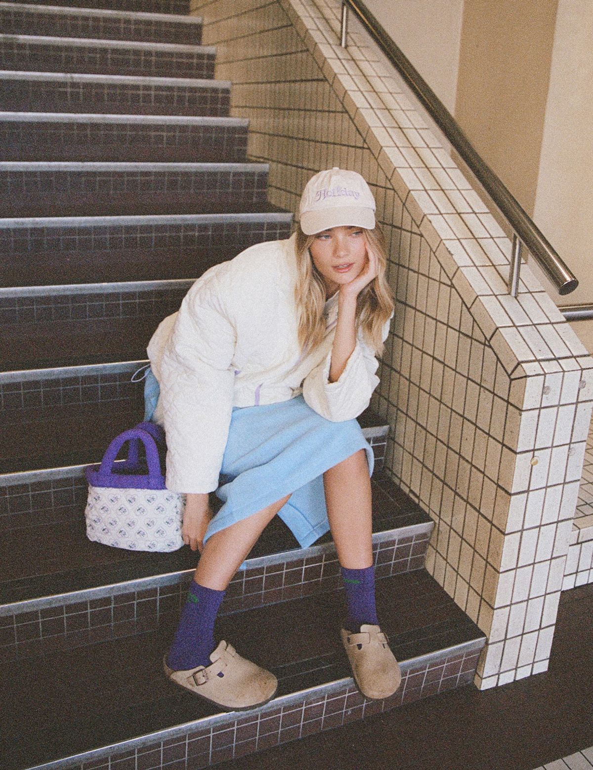 써피(SURFEA) CUSHY REVERSIBLE TOTE BAG_VIOLET