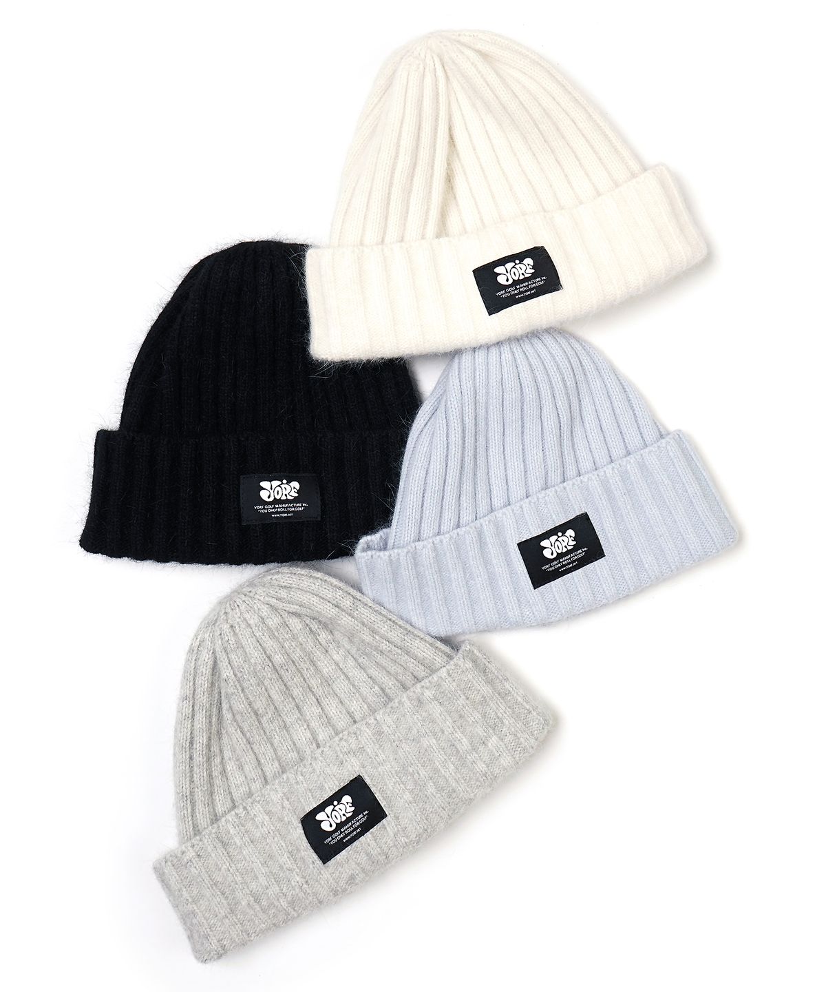 욜프(YORF) 22 AW ANGORA WOOL SHORT BEANIE WHITE