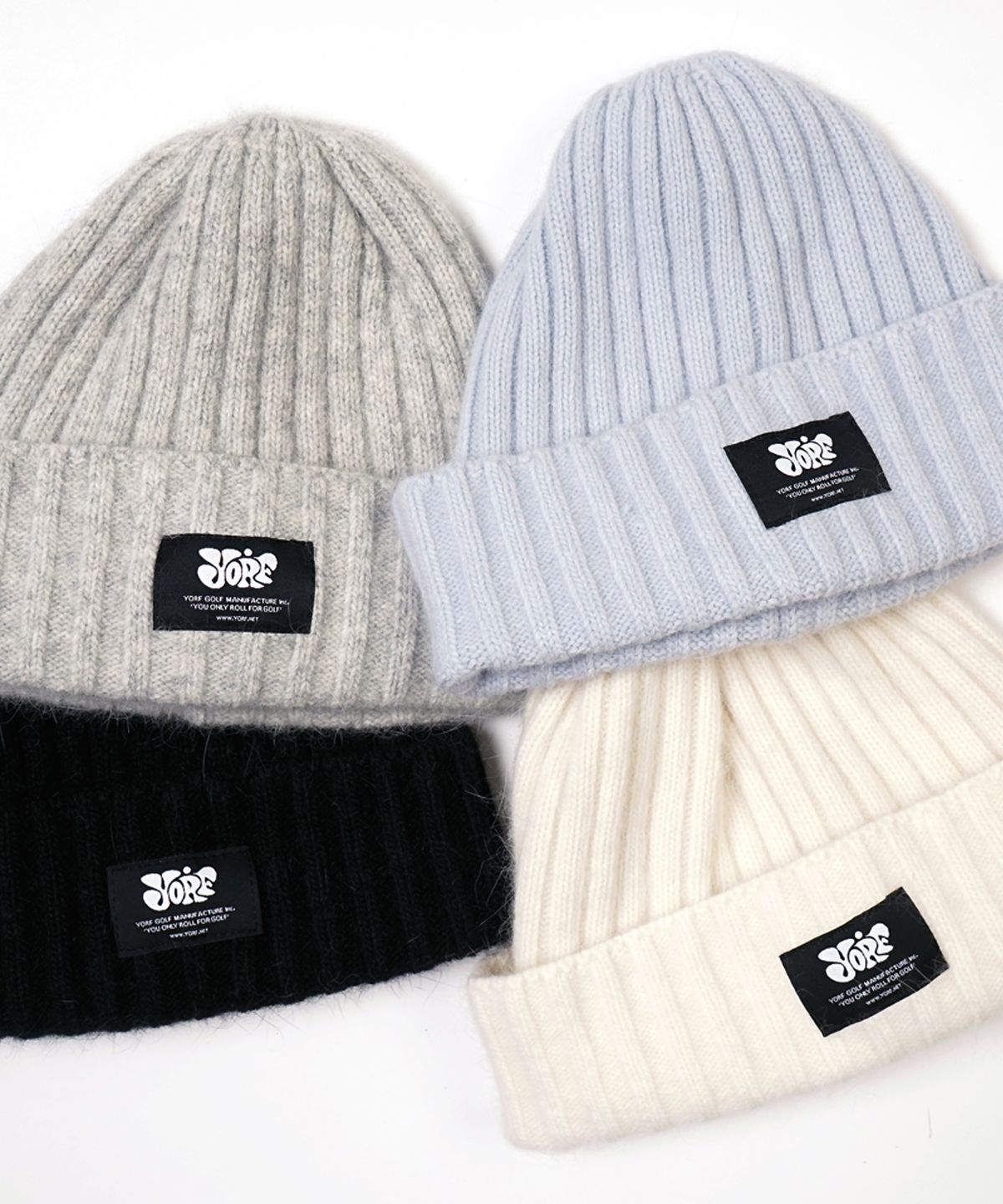 욜프(YORF) 22 AW ANGORA WOOL SHORT BEANIE WHITE