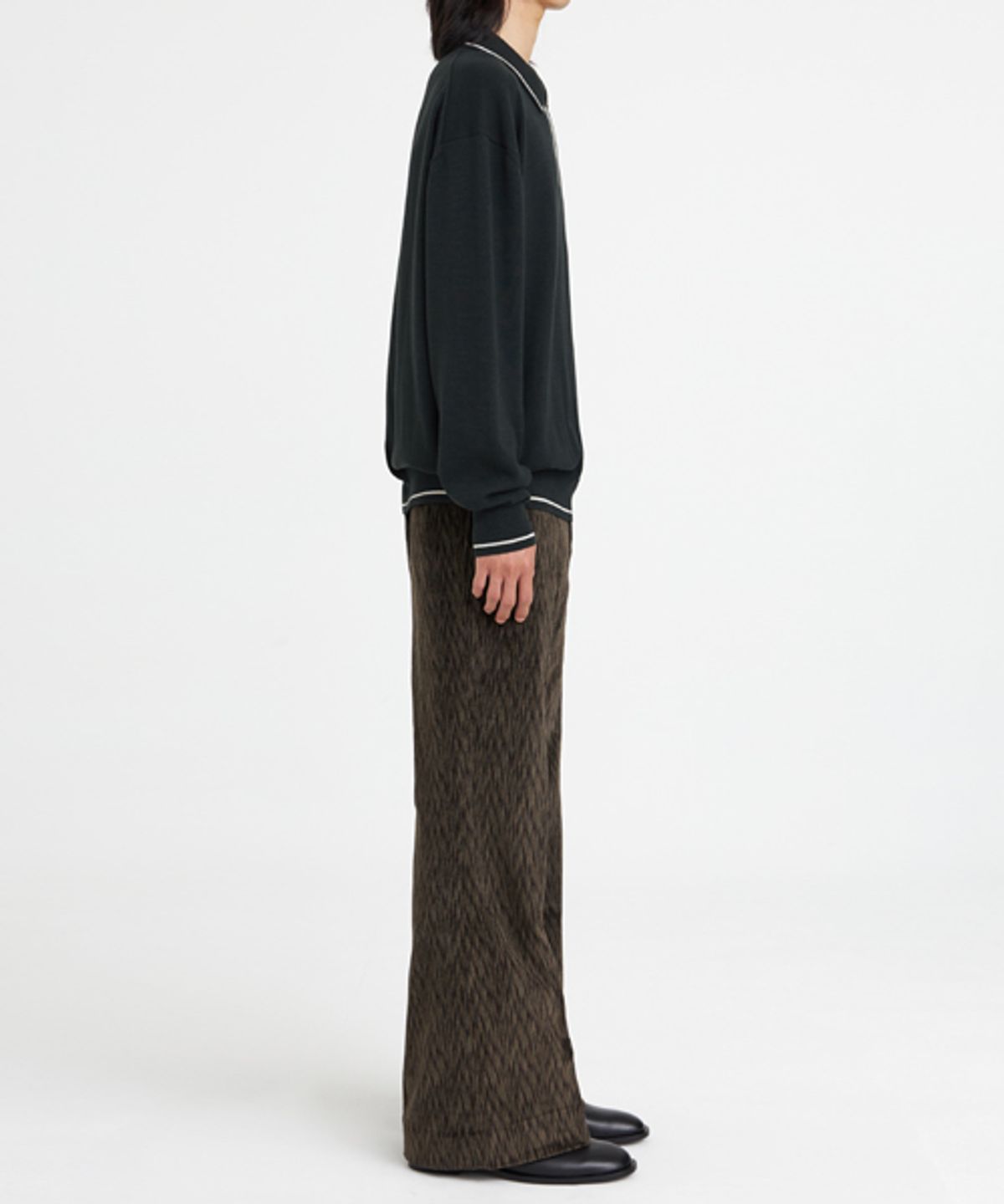 유스(YOUTH) Knit Zip Collar T-shirt