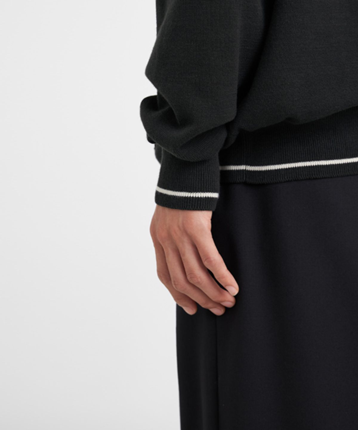 유스(YOUTH) Knit Zip Collar T-shirt