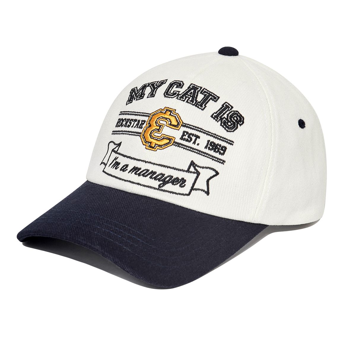 MUSINSA | JOEGUSH My cat is Rockstar Baseball cap (Heritage
