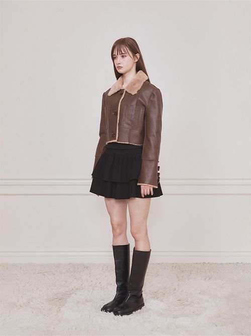 【韓国 Not your rose】Reversible leather mustang Designer fashion, Seoul-fully created | W Concept