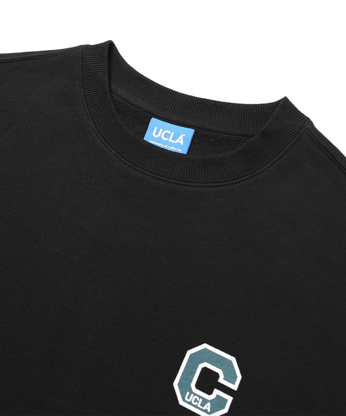 유씨엘에이(UCLA) 베이직 C로고 스웨트 티셔츠[BLACK](UYALT9C_39)
