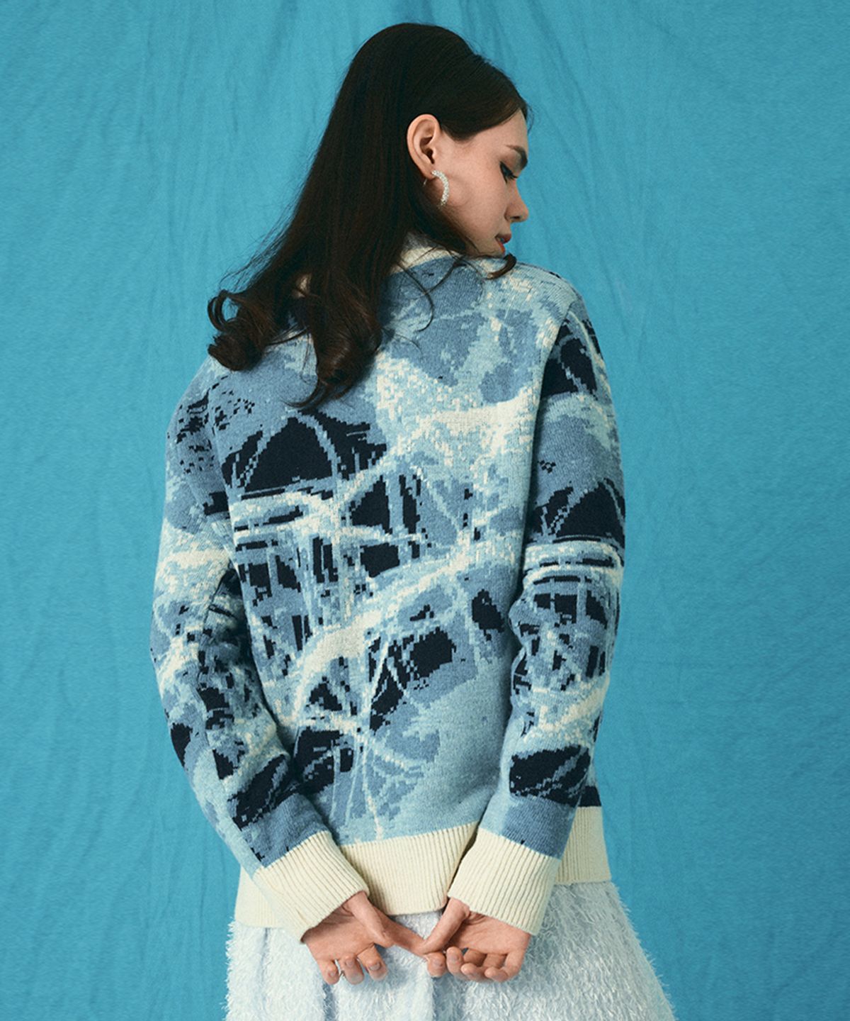 아이스가든에이오공팔(ICE GARDEN A.508) Cracked Ice Jacquard Knit
