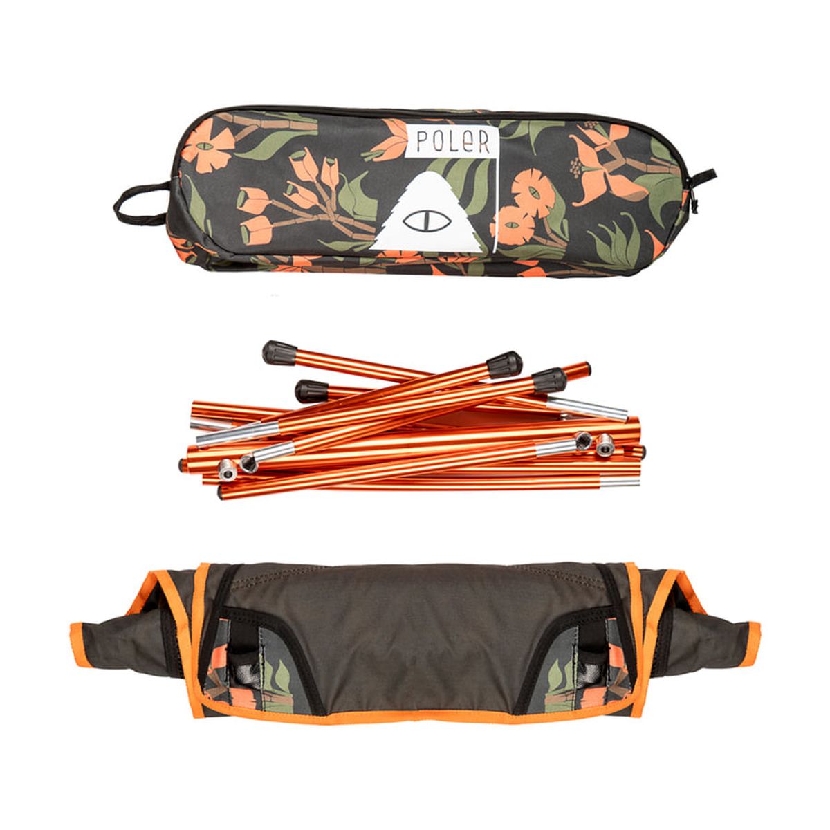 폴러스터프(POLERSTUFF) STOWAWAY CHAIR ORCHID FLORAL BLACK