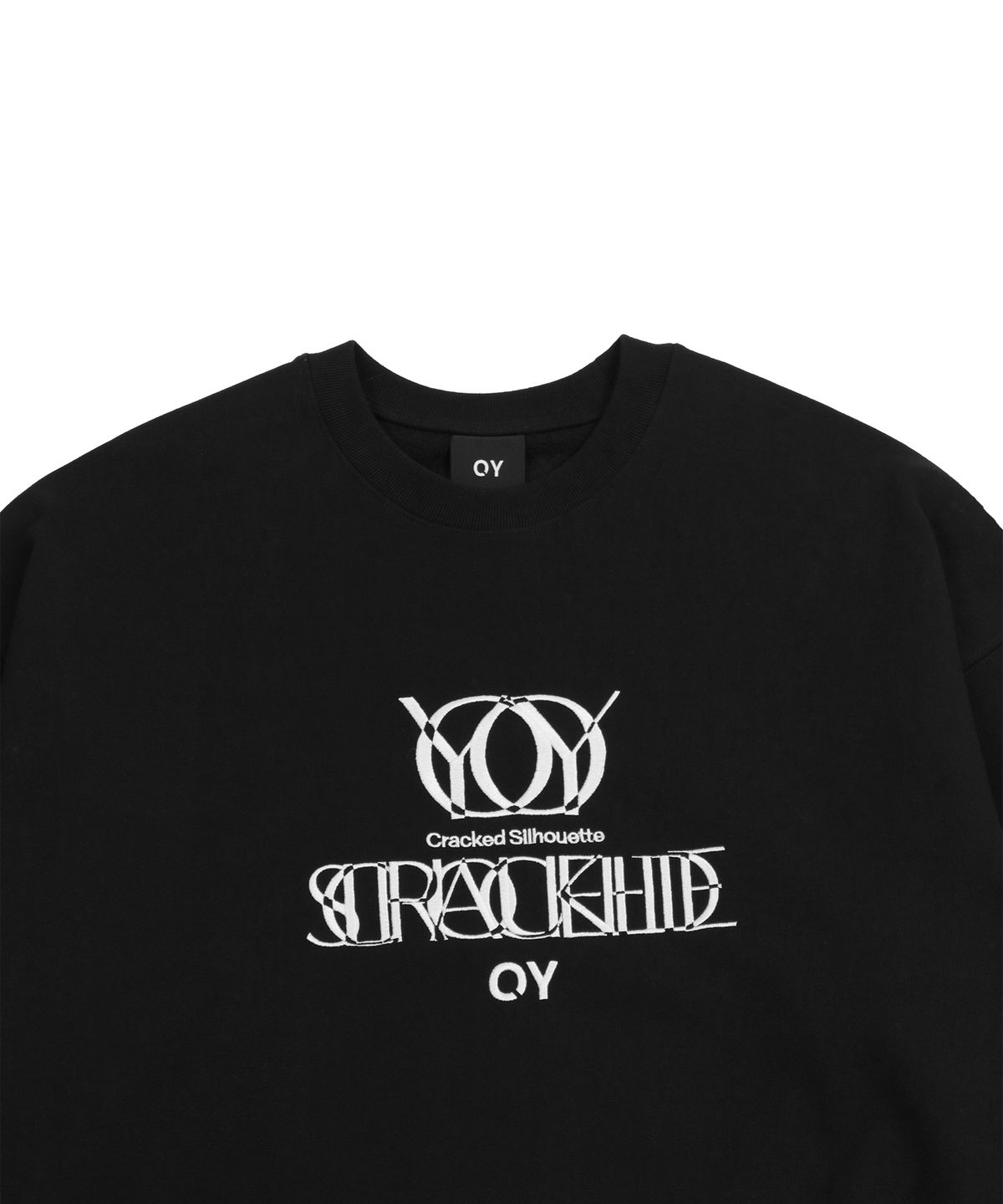 오픈야드(오와이)(OPENYARD(OY)) 오버레이 로고 맨투맨-블랙
