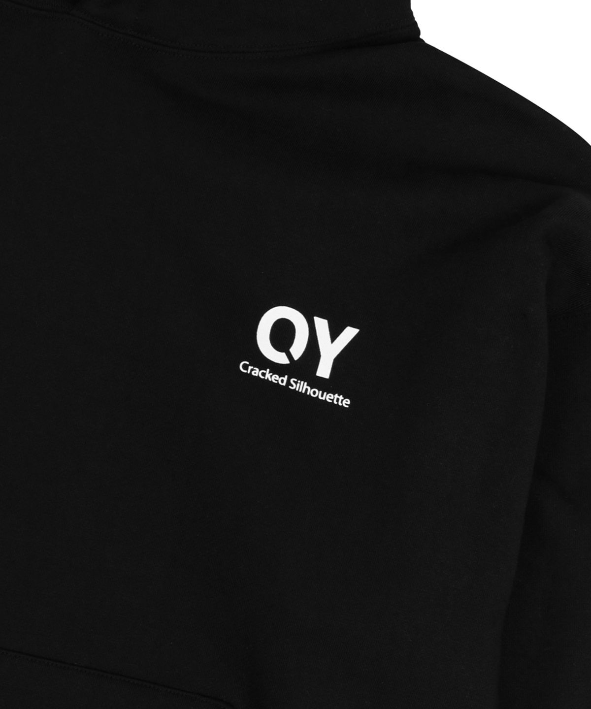 오픈야드(오와이)(OPENYARD(OY)) 버스트 플라워 로고 후드-블랙