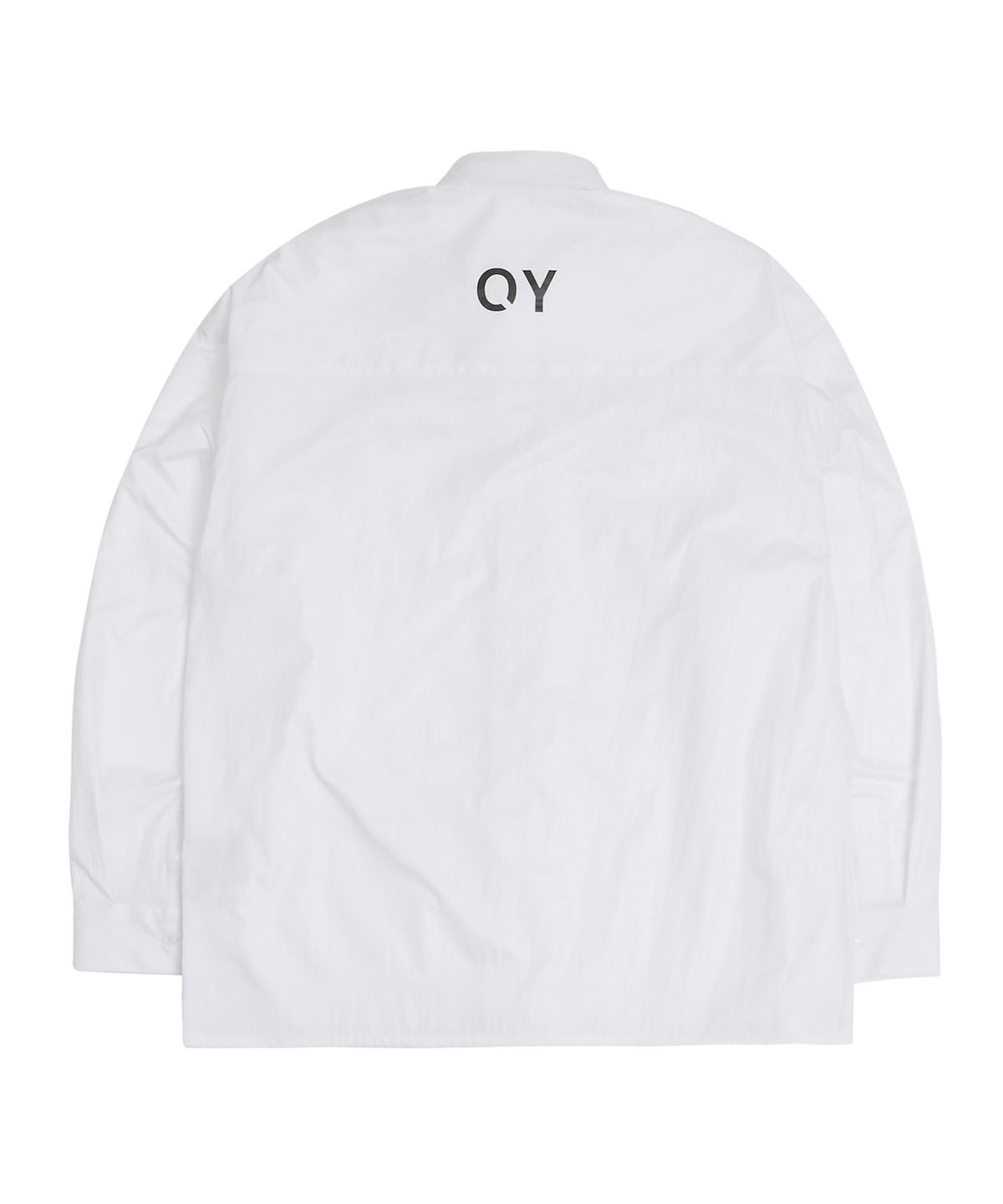오픈야드(오와이)(OPENYARD(OY)) 레이어드 패널 로고 셔츠-화이트