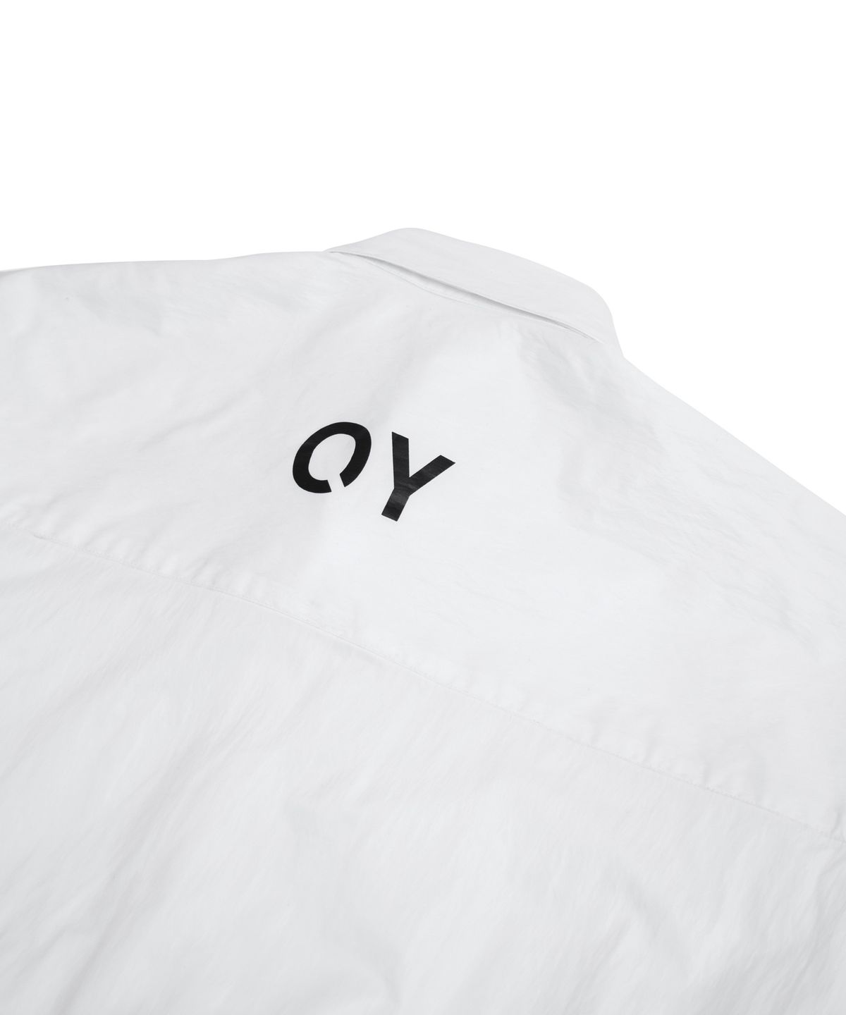 오픈야드(오와이)(OPENYARD(OY)) 레이어드 패널 로고 셔츠-화이트