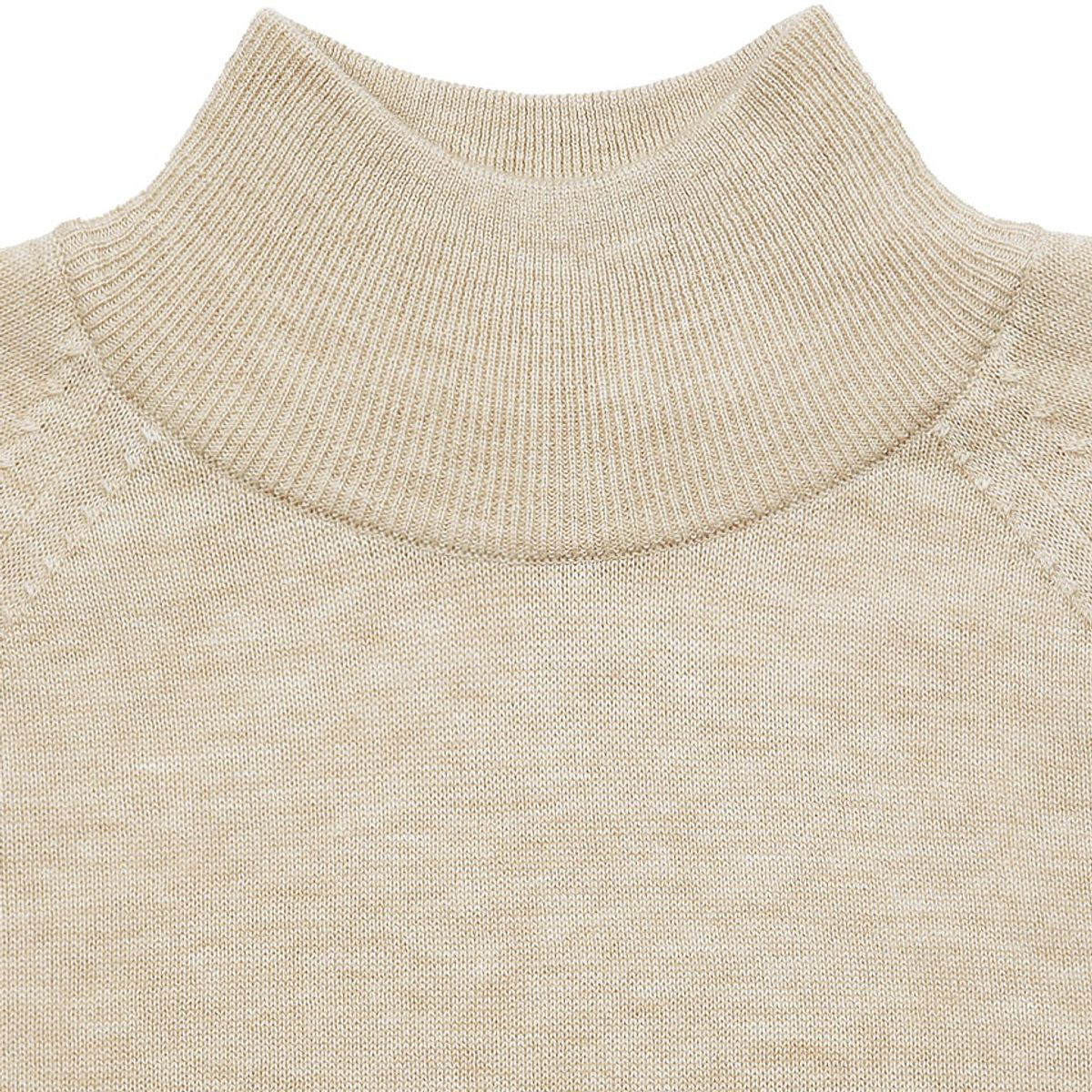 솔티(SORTIE) Extrafine Merino Wool Mock-neck (Beige)