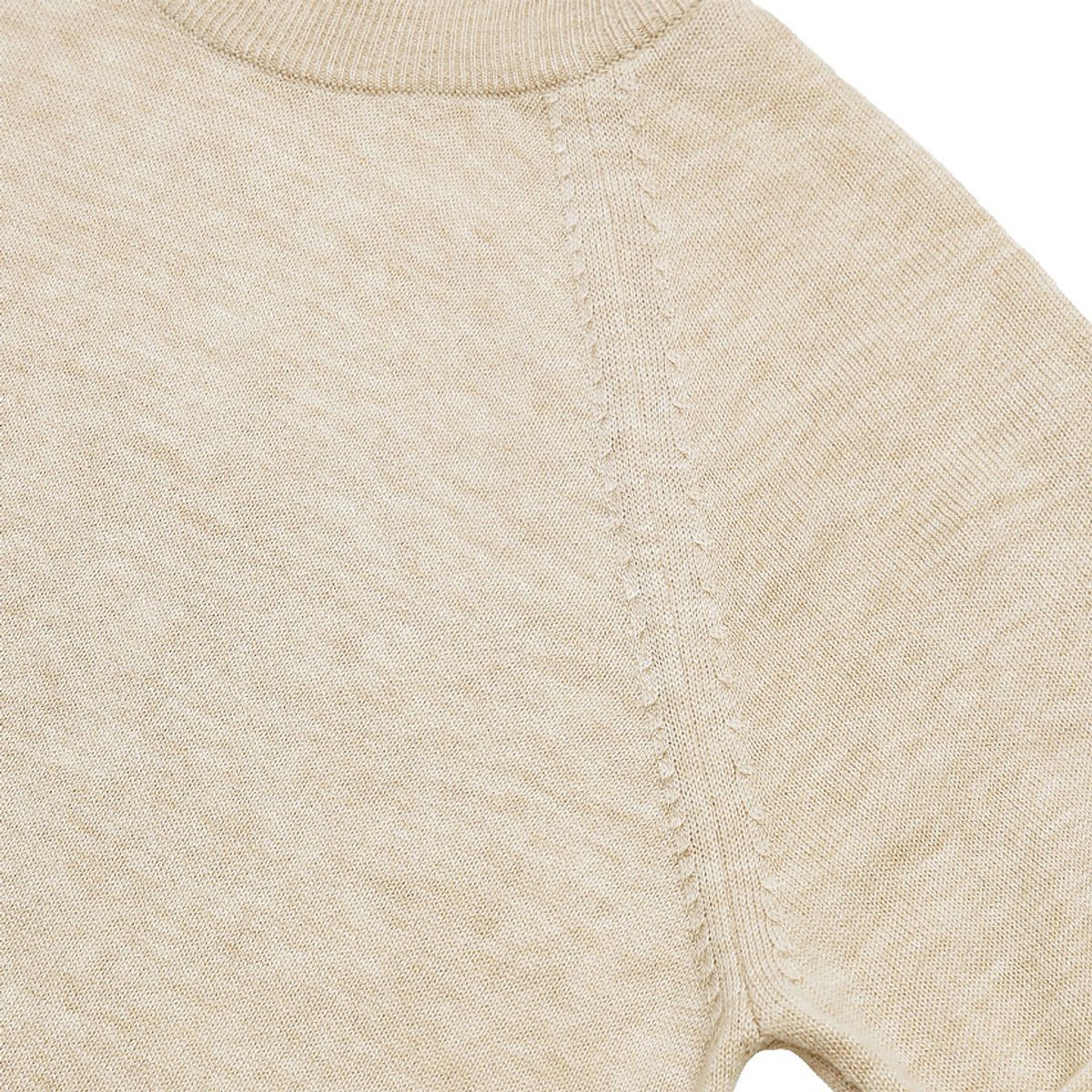 솔티(SORTIE) Extrafine Merino Wool Mock-neck (Beige)