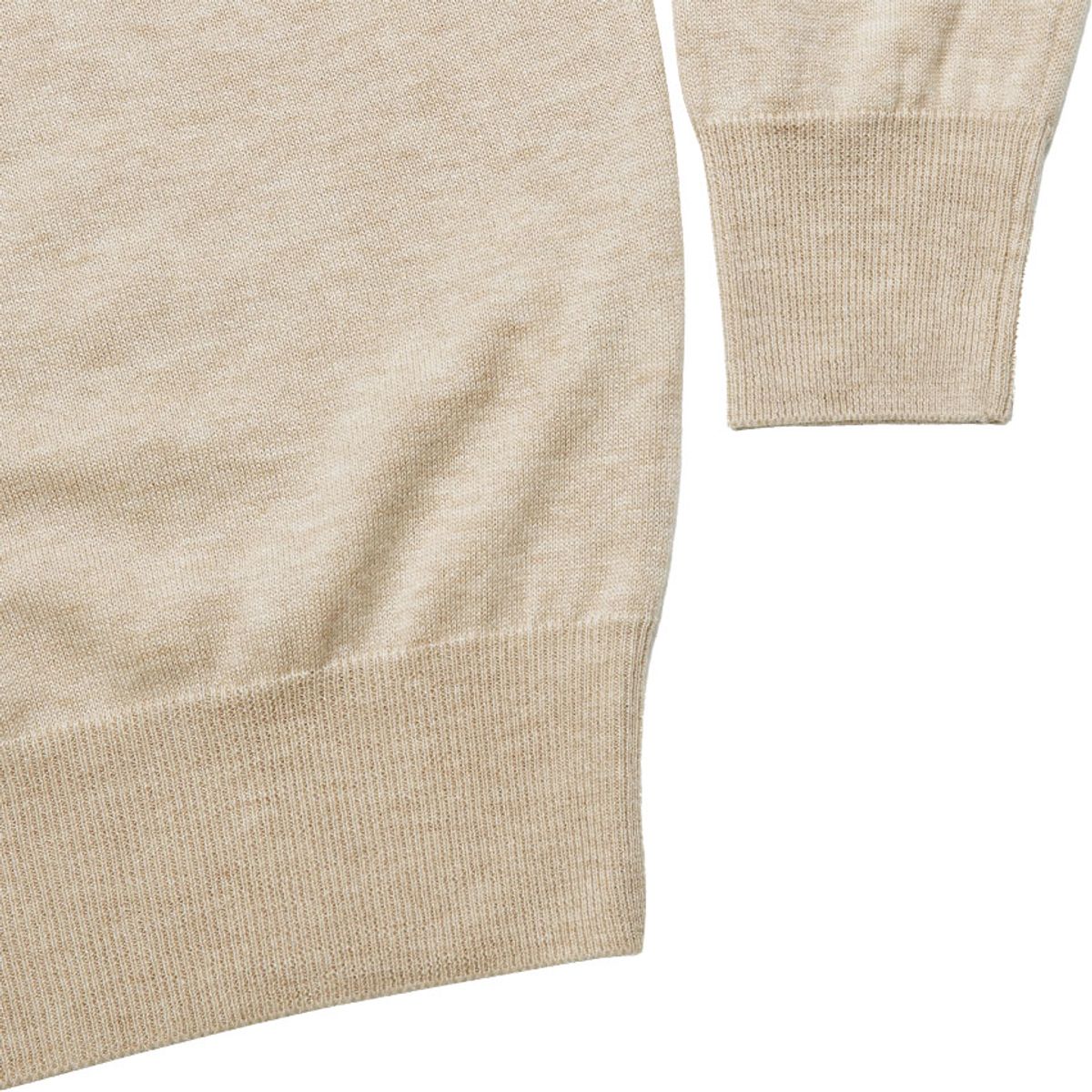 솔티(SORTIE) Extrafine Merino Wool Mock-neck (Beige)