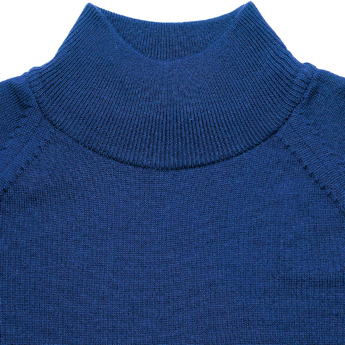솔티(SORTIE) Extrafine Merino Wool Mock-neck (Blue)