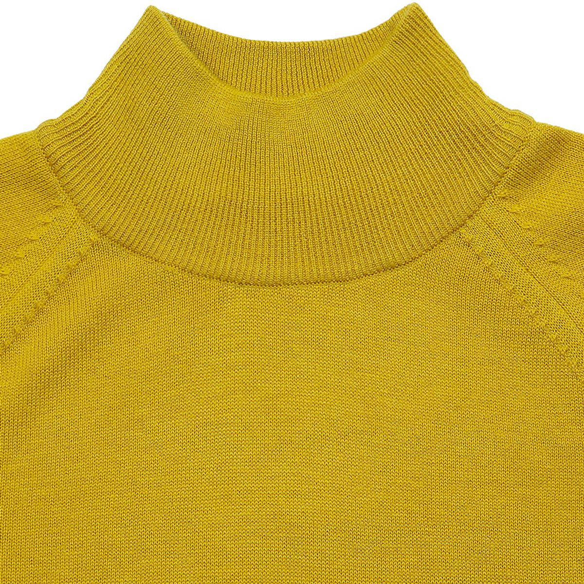 솔티(SORTIE) Extrafine Merino Wool Mock-neck (Mustard)