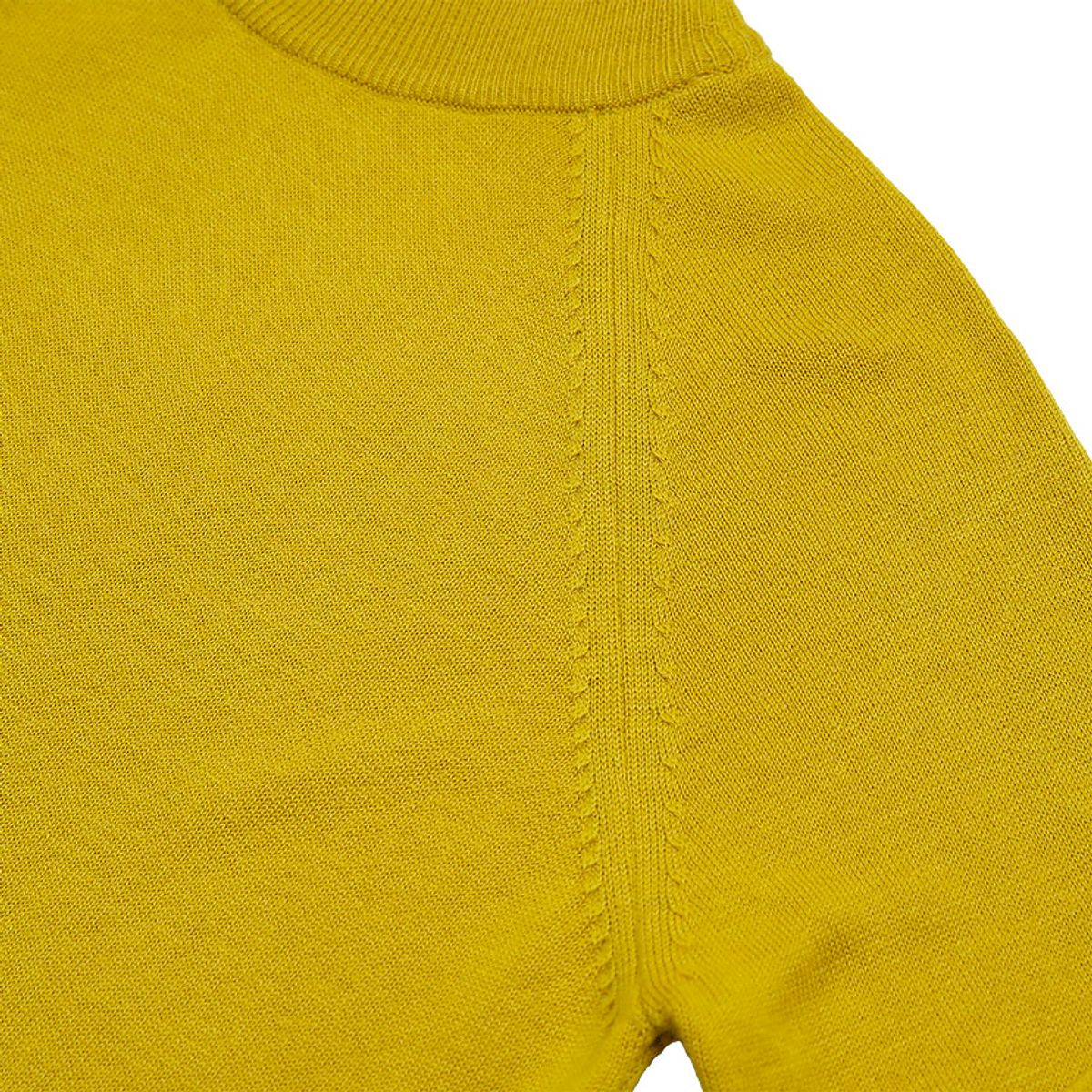 솔티(SORTIE) Extrafine Merino Wool Mock-neck (Mustard)