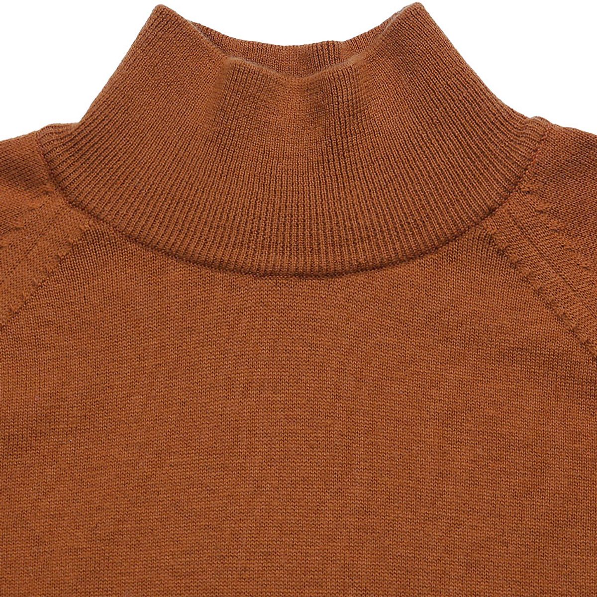 솔티(SORTIE) Extrafine Merino Wool Mock-neck (Orange)