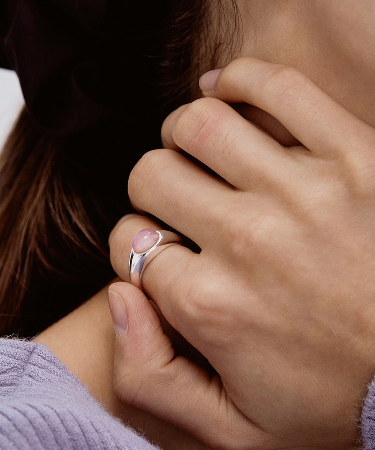 타티아나(TATIANA) (SILVER925) Cats eye Oval ring CR1815