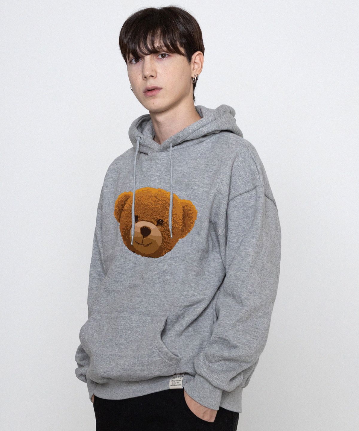 그레이버(GRAVER) [UNISEX]빅 OF 베어 후드티_그레이