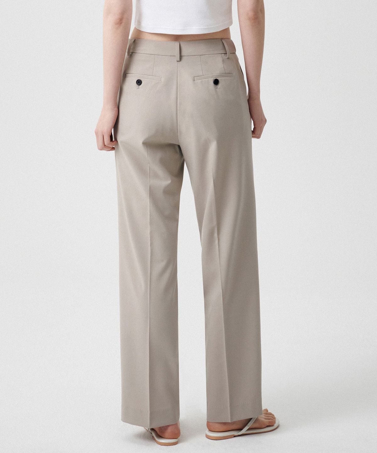 무신사 스탠다드 우먼(MUSINSA STANDARD WOMAN) [쿨탠다드] 우먼즈 스트레이트 히든 밴딩 슬랙스 [라이트 베이지]