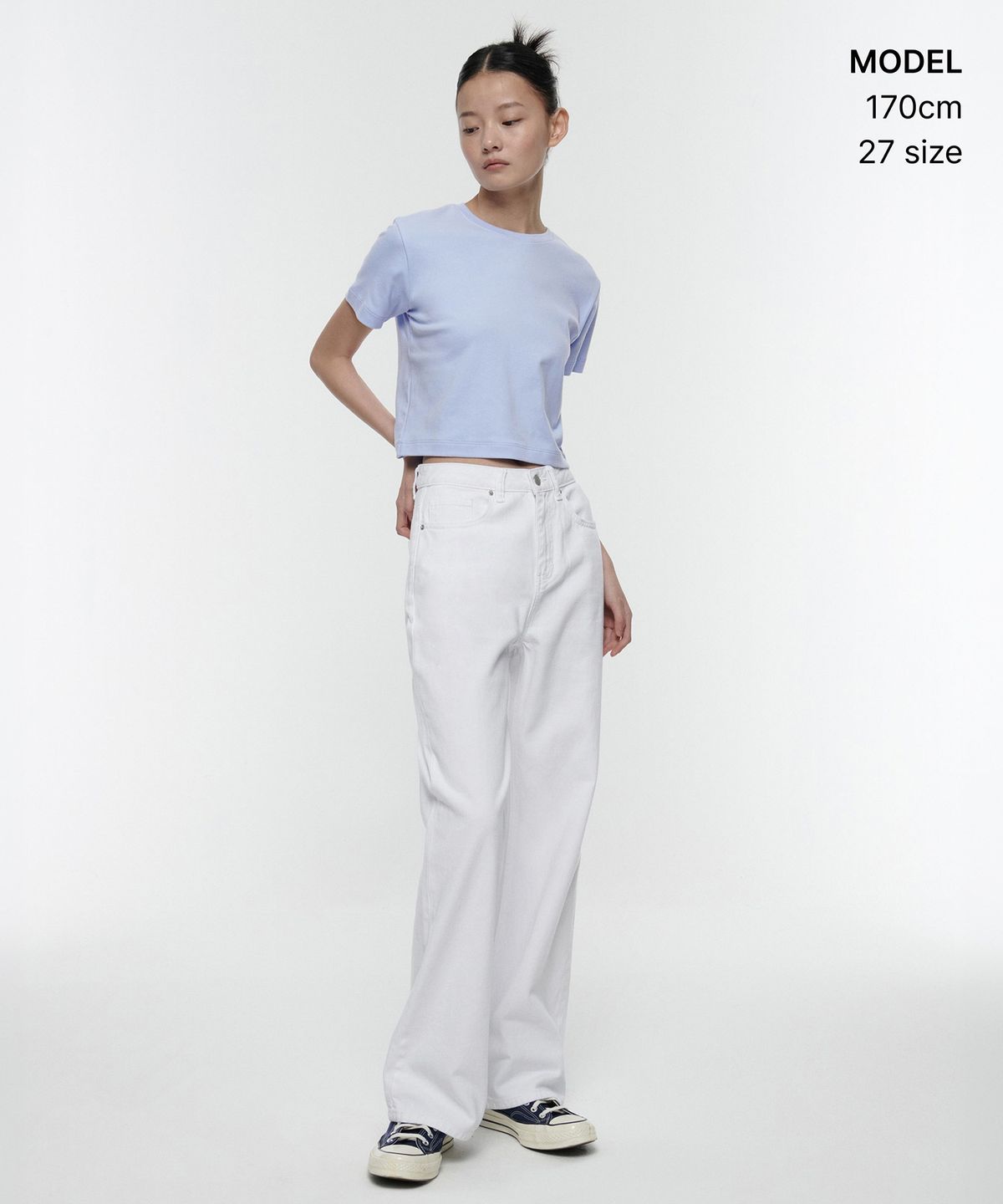 무신사 스탠다드 우먼(MUSINSA STANDARD WOMAN) 우먼즈 와이드 데님 팬츠 [화이트]