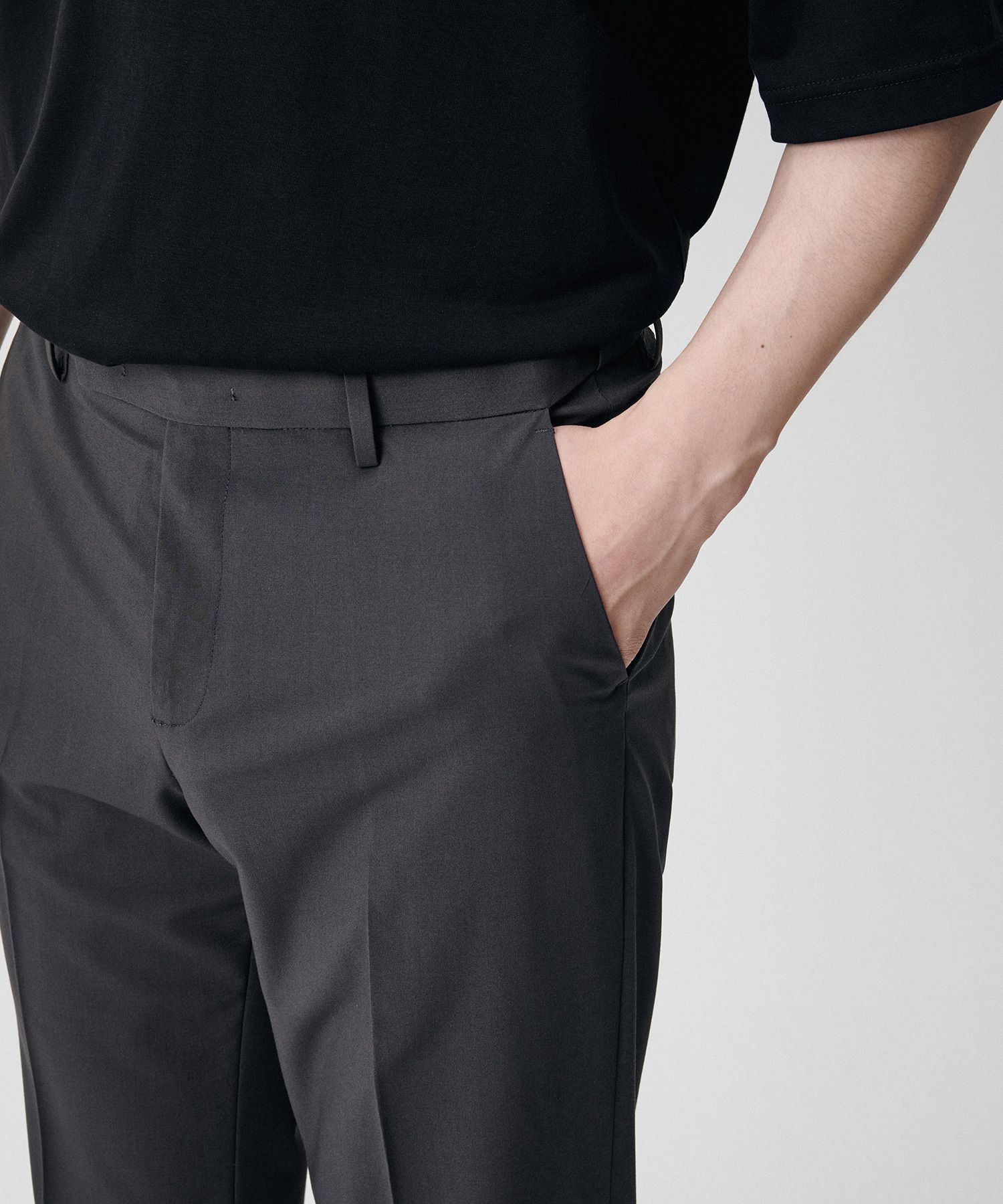 【MODERNIF】Summer Banding Semi-Wide Slacks MUSINSA | MUSINSA STANDARD [Cool Standard] Semi-Wide Hidden
