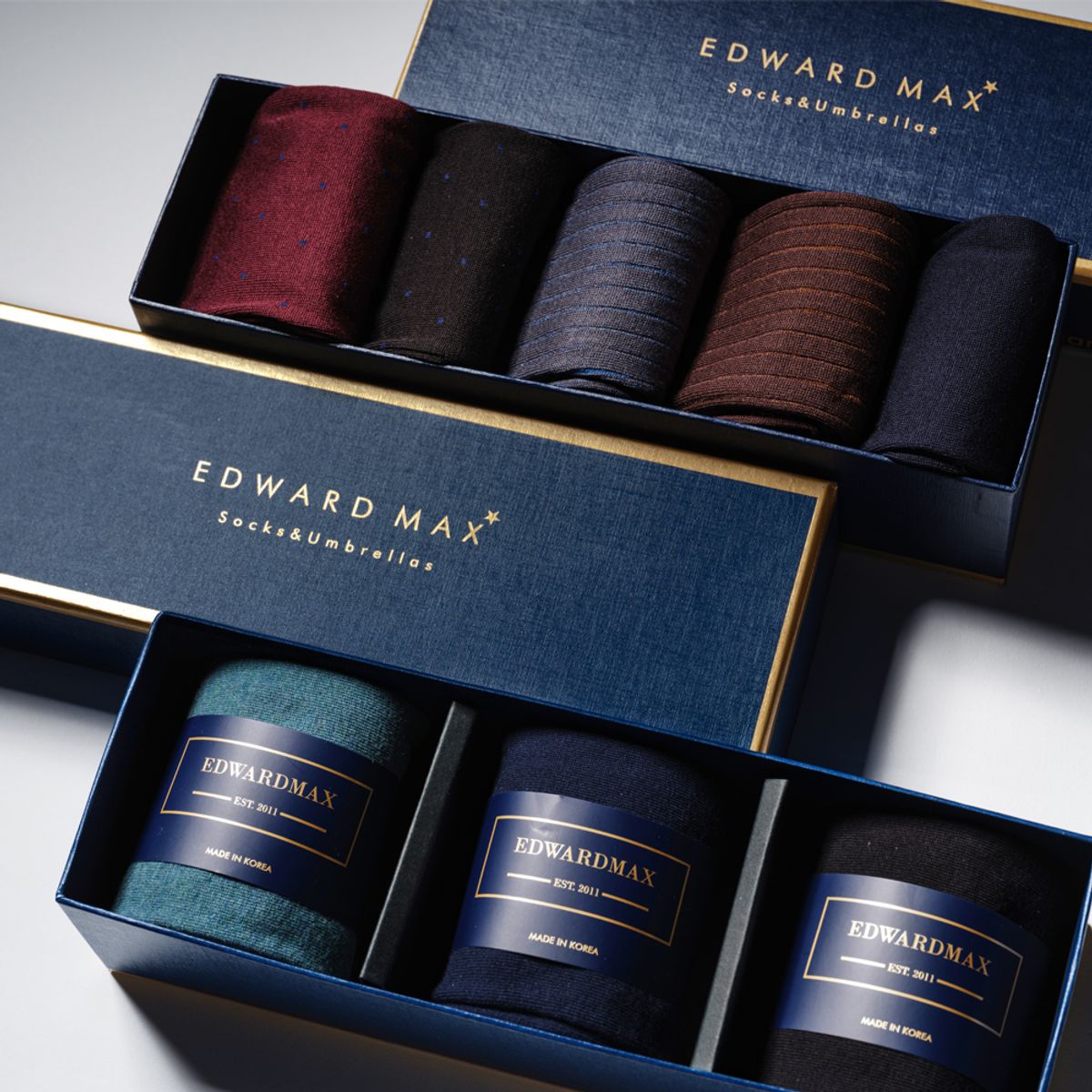 에드워드맥스(EDWARDMAX) 베이직 양말 선물  패키지(3팩)