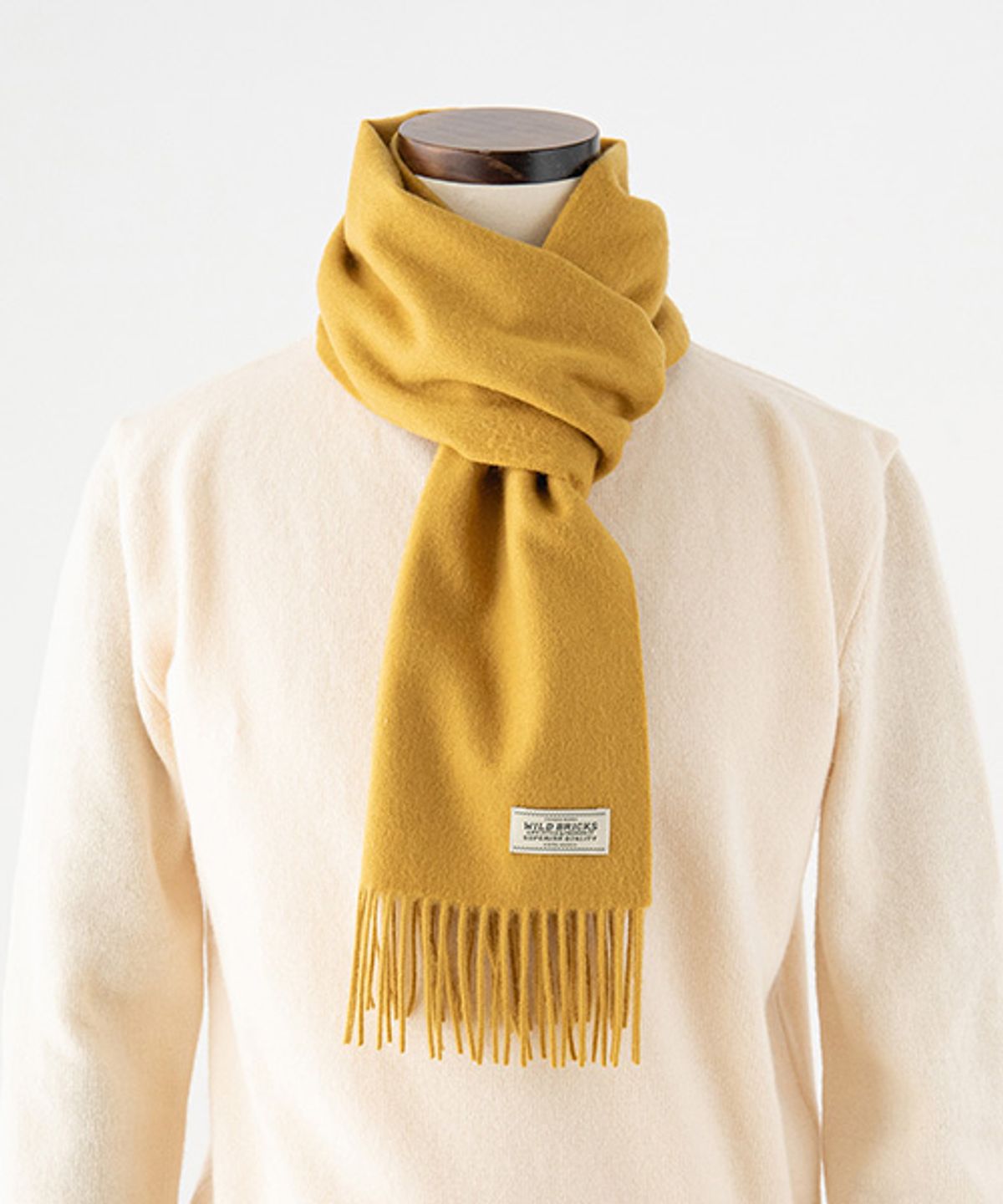 와일드 브릭스(WILD BRICKS) ES CASHMERE BLEND MUFFLER (mustard)