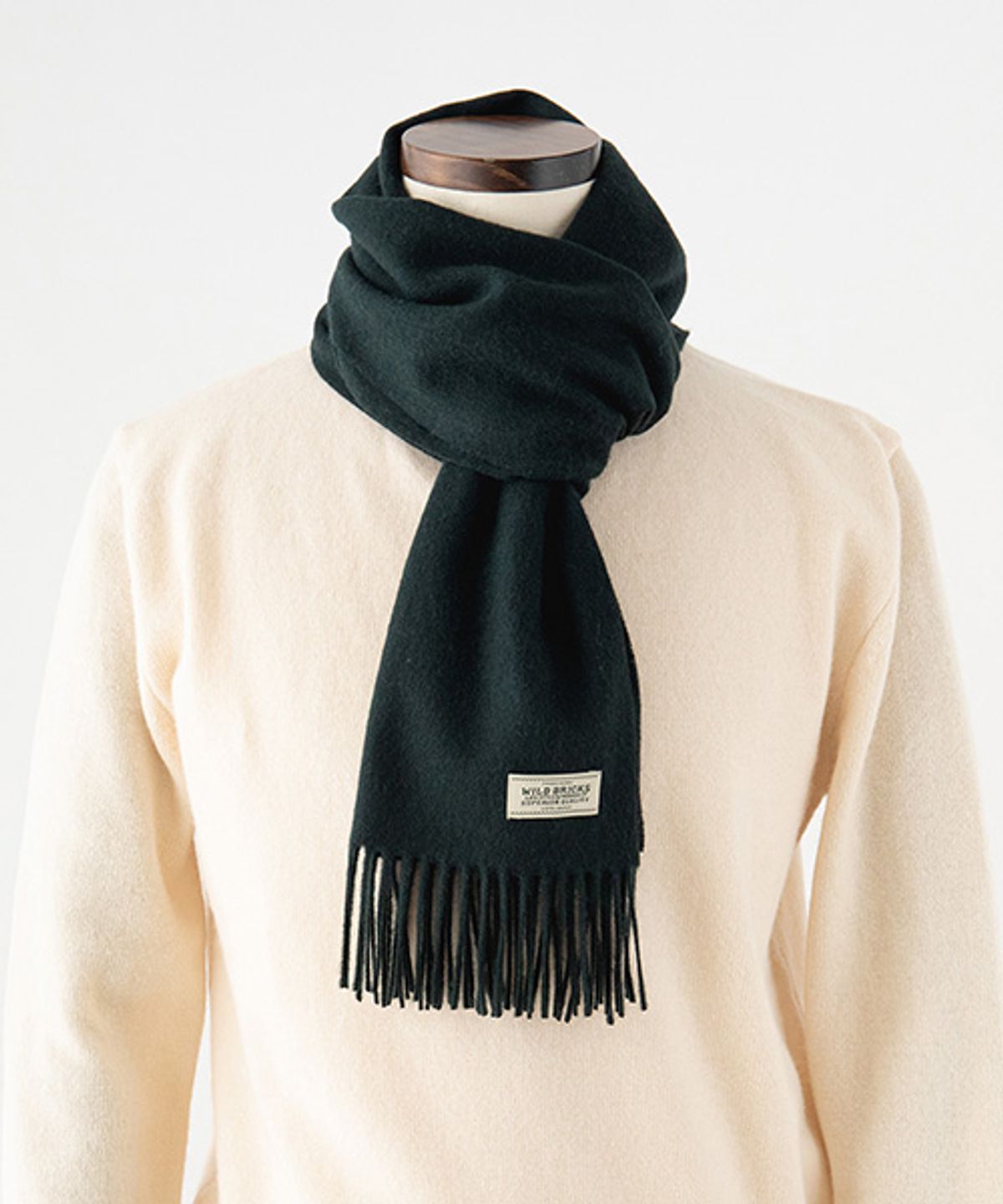 와일드 브릭스(WILD BRICKS) ES CASHMERE BLEND MUFFLER (deep green)