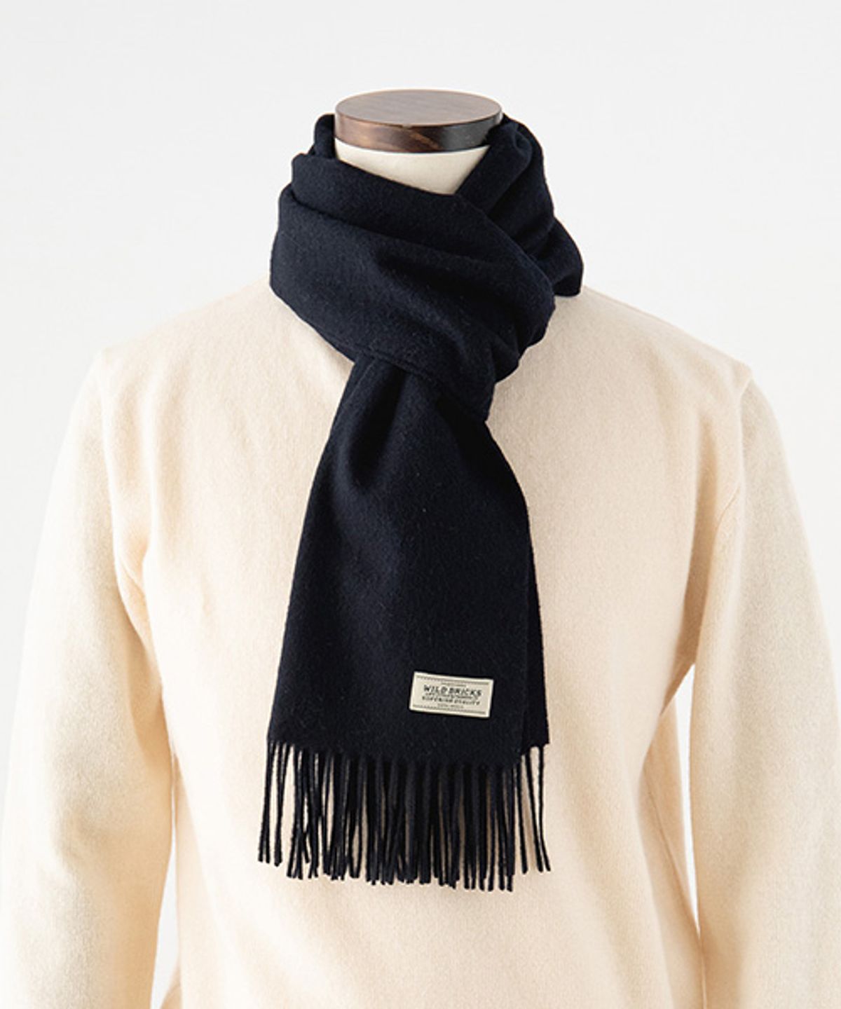 와일드 브릭스(WILD BRICKS) ES CASHMERE BLEND MUFFLER (navy)