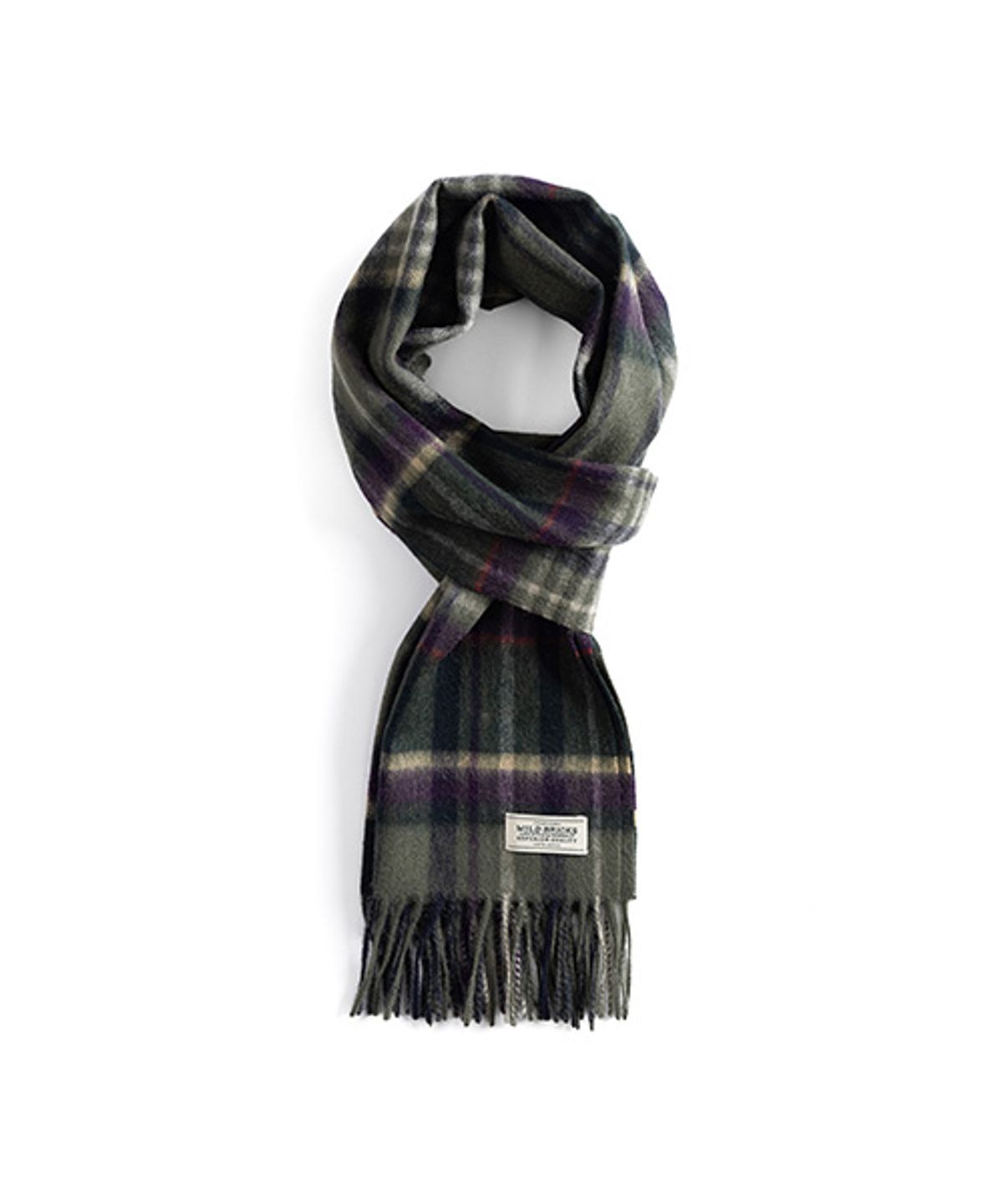 와일드 브릭스(WILD BRICKS) MD CHECK WOOL MUFFLER (olive)