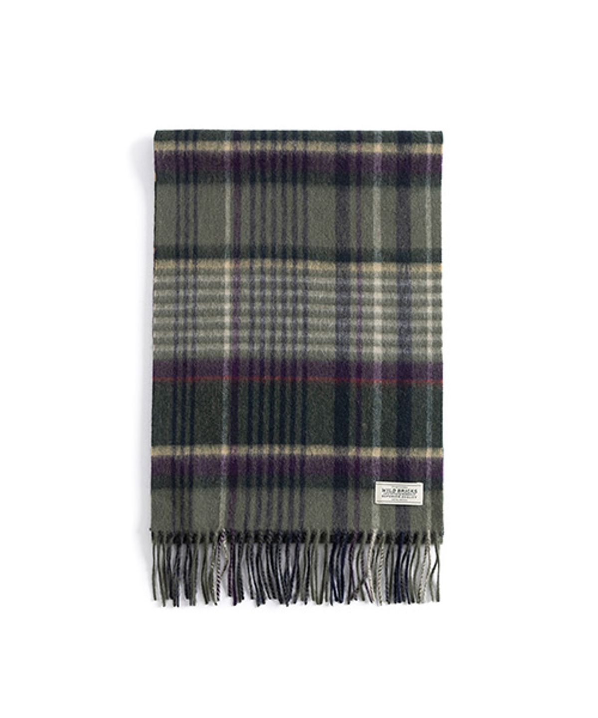 와일드 브릭스(WILD BRICKS) MD CHECK WOOL MUFFLER (olive)