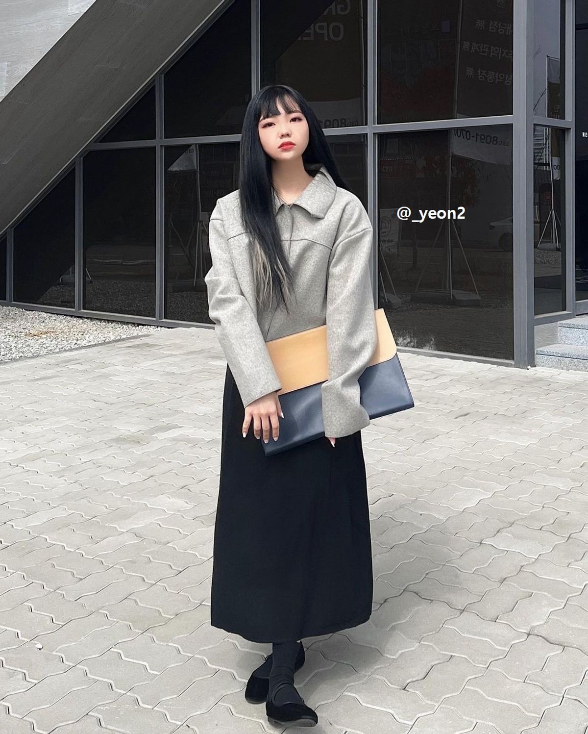 오롬(OROM) 노트북 파우치 플랩 (15 inch) 네이비 피오니