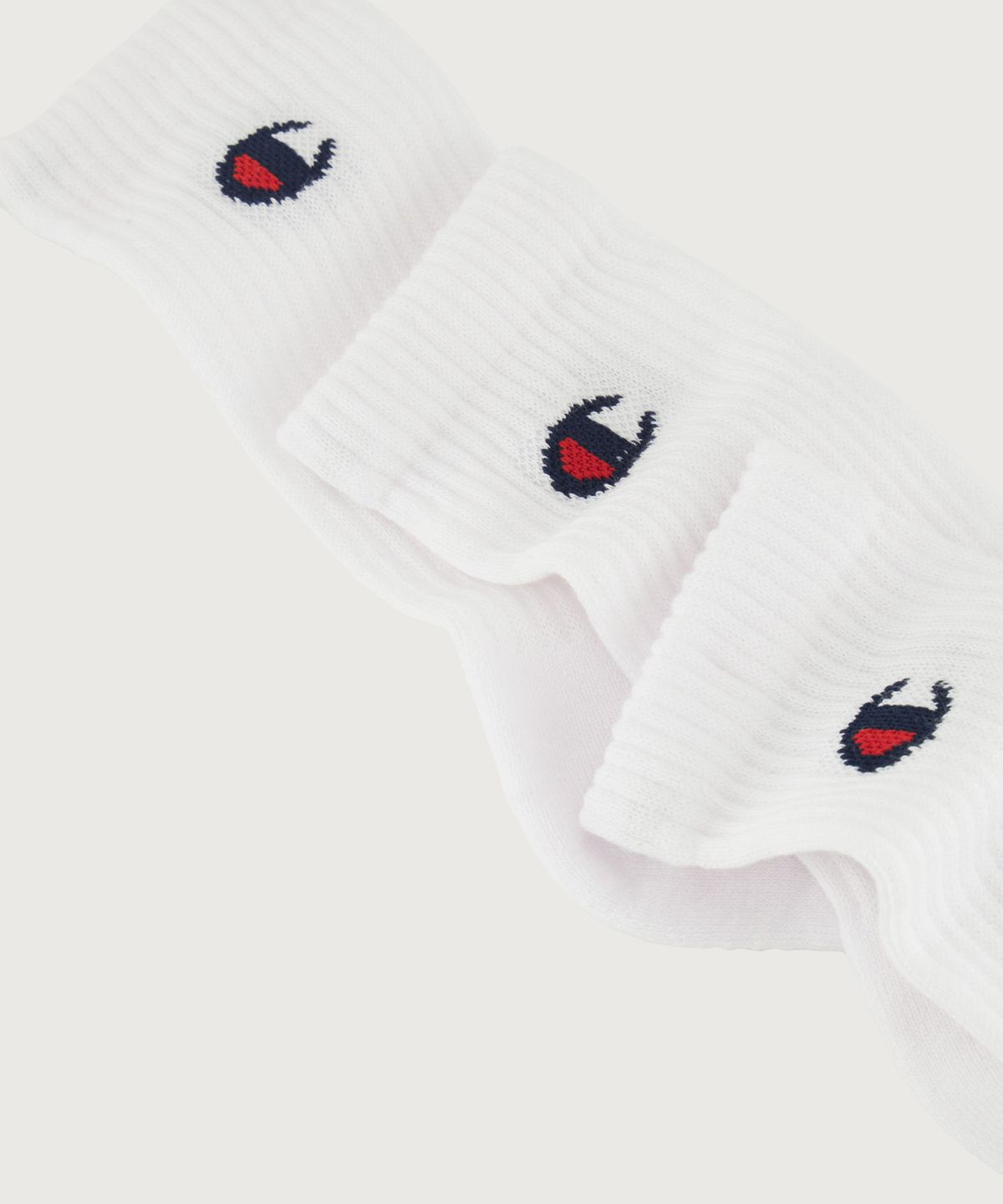 챔피온(CHAMPION) C로고 풀랭스 삭스 3PACK White