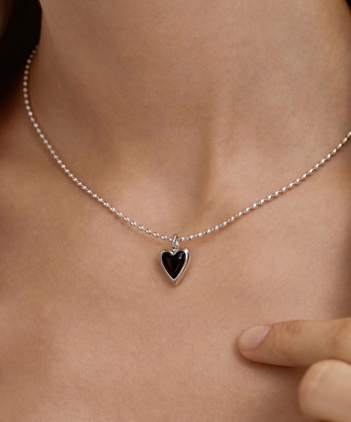 타티아나(TATIANA) Colored Heart Necklace NZ2024