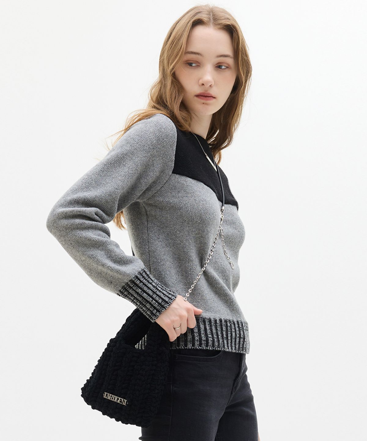 라티젠(LARTIGENT) LX CHAIN FLUFFY BAG(BLACK)