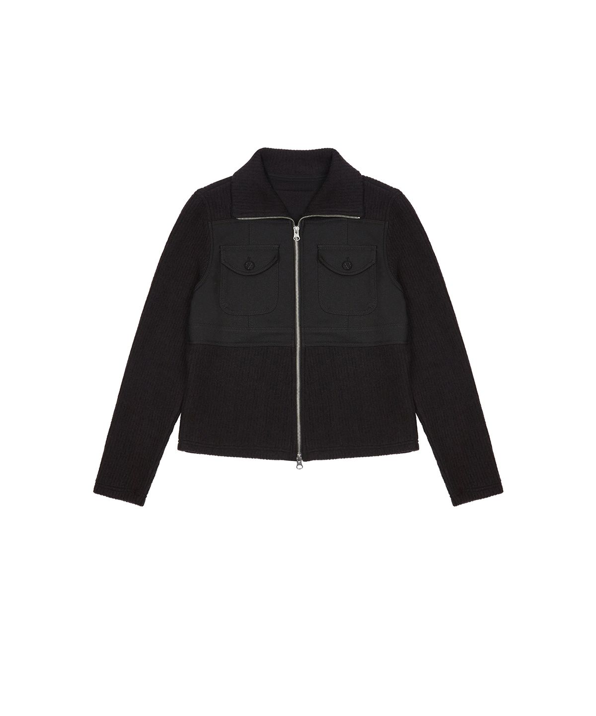 라티젠(LARTIGENT) LX POCKET KNIT ZIP UP(BLACK)