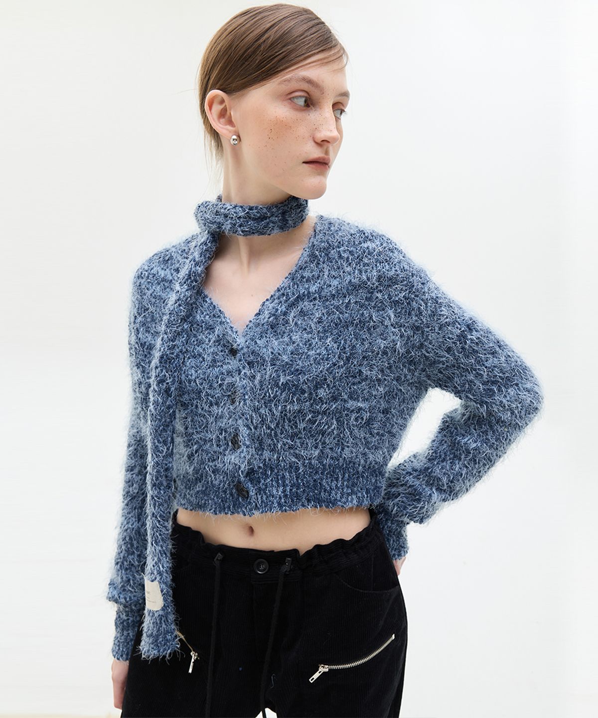 라티젠(LARTIGENT) LX POPCORN CARDIGAN SET(BLUE)