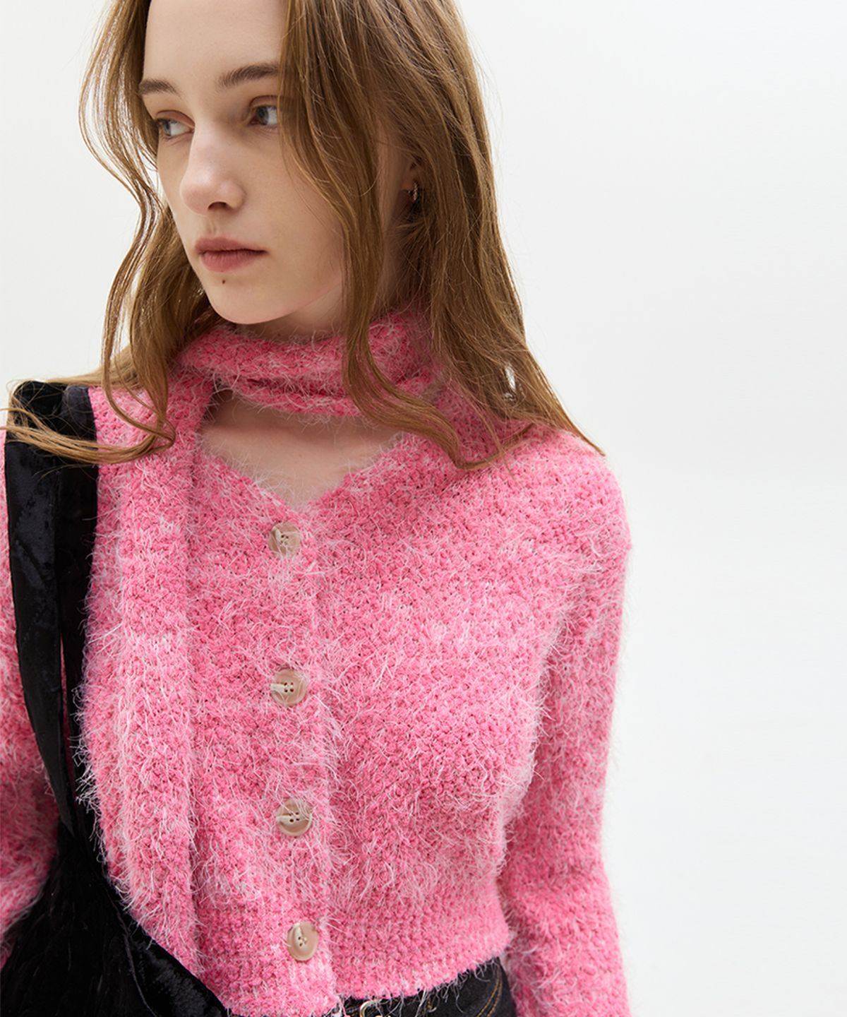 라티젠(LARTIGENT) LX POPCORN CARDIGAN SET(PINK)