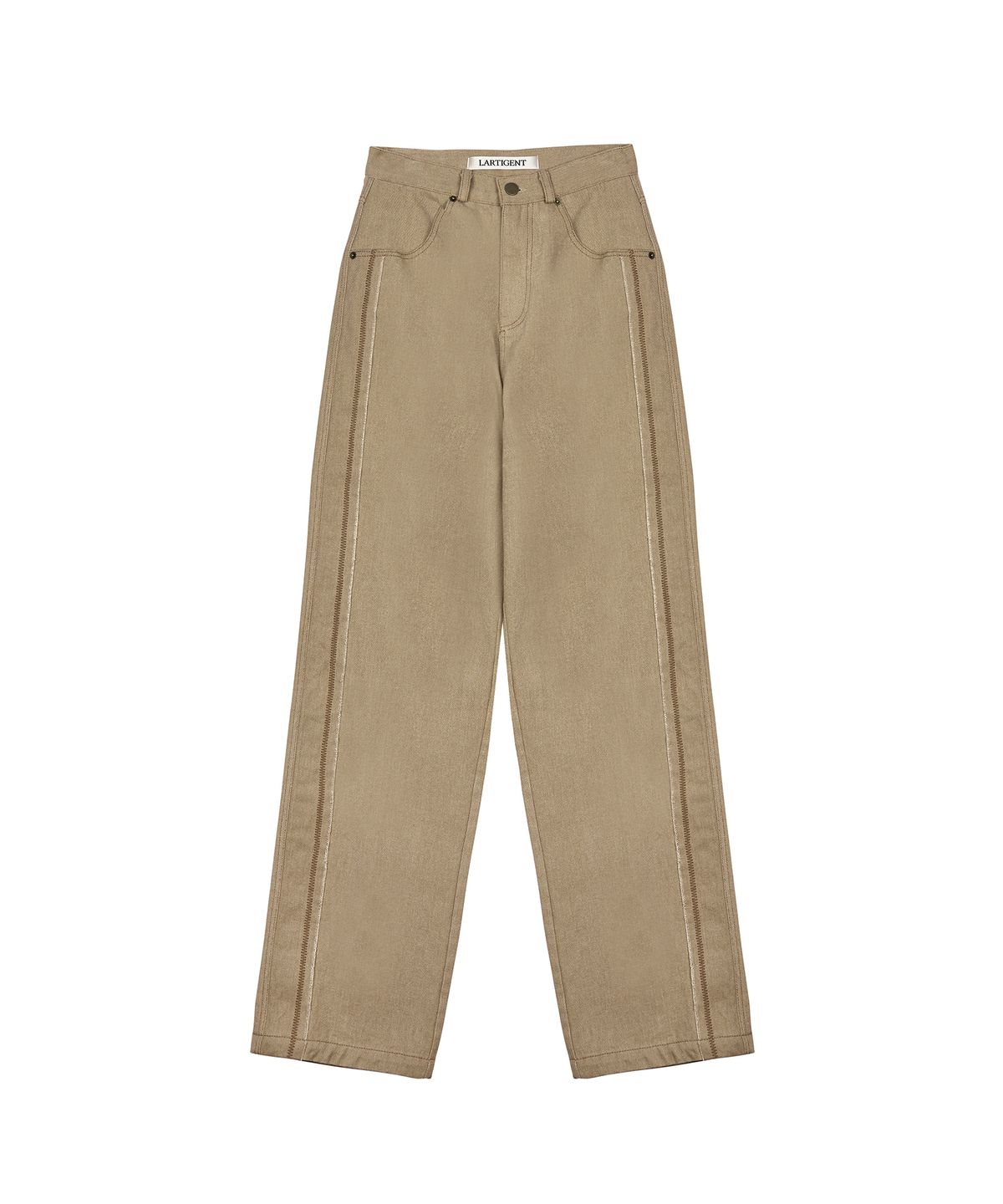 라티젠(LARTIGENT) LX STITCH COTTON PANTS(BEIGE)