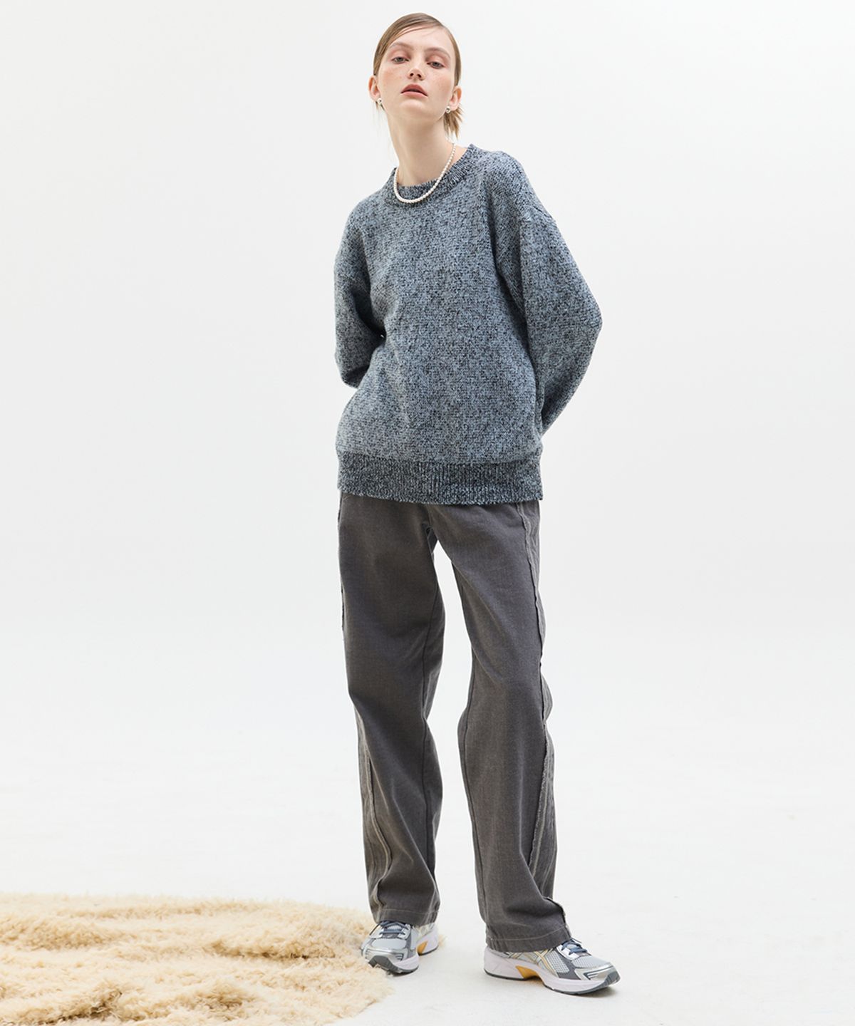 라티젠(LARTIGENT) LX STITCH COTTON PANTS(CHARCOAL)