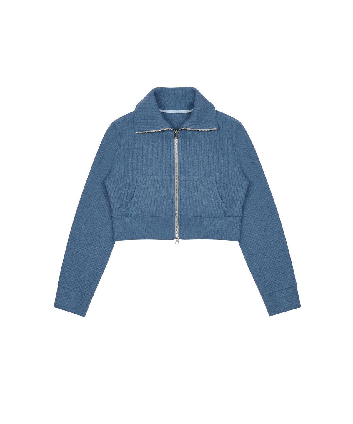 라티젠(LARTIGENT) LX APPLIQUE RIBBED ZIP UP(BLUE)
