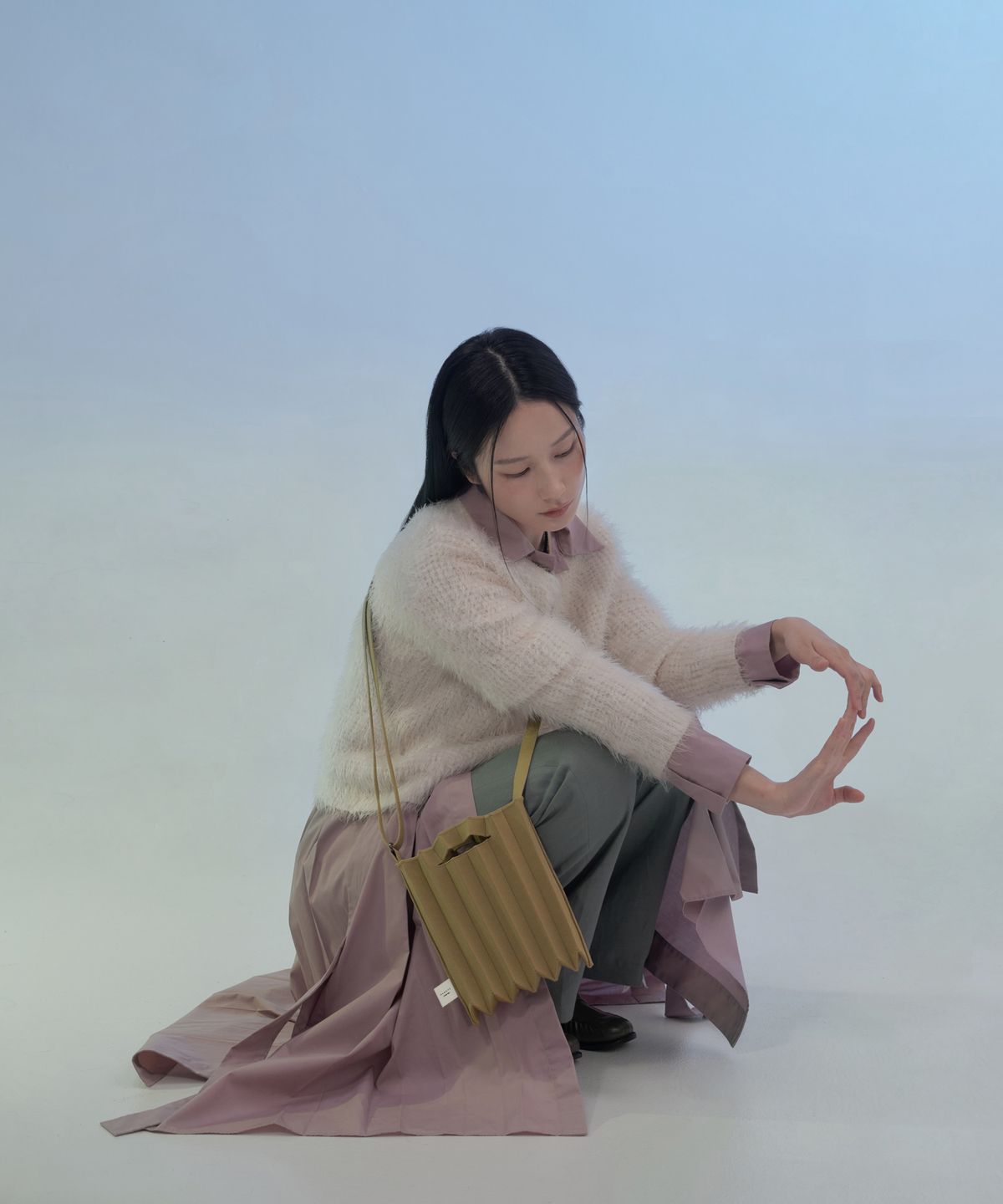 플리츠마마(PLEATSMAMA) 미니스튜디오백 블론드