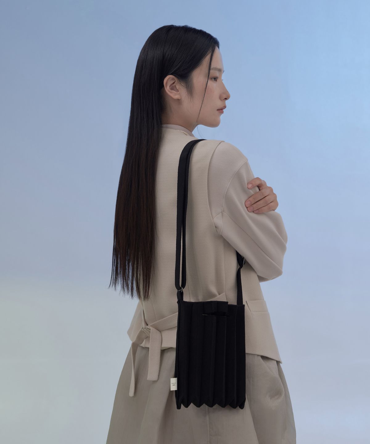 플리츠마마(PLEATSMAMA) 미니스튜디오백 블랙