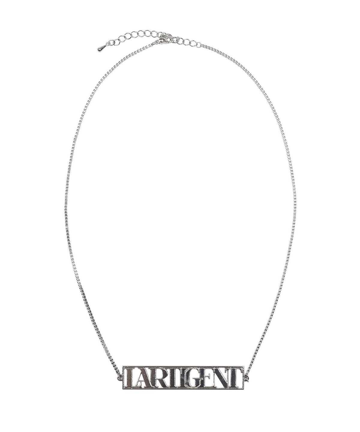 라티젠(LARTIGENT) LX LARTIGENT LOGO NECKLACE(SILVER)