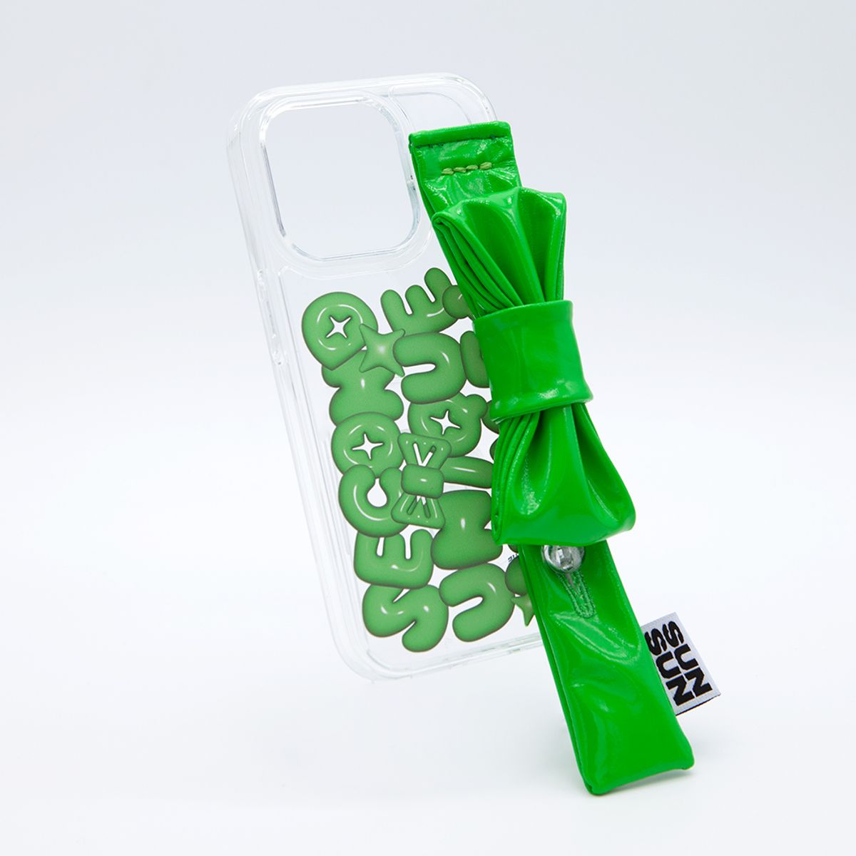 세컨드유니크네임(SECOND UNIQUE NAME) SUN CASE ENAMEL RIBBON GREEN